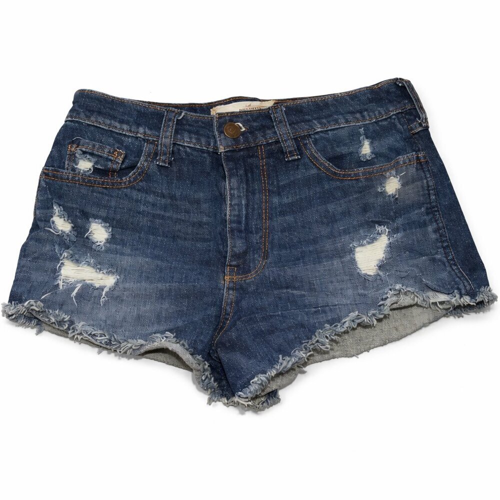 HOLLISTER Vintage High Rise Distressed Shorts 0